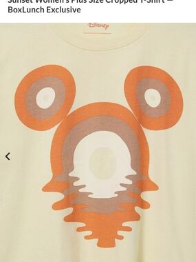 Disney Women's Short Sleeve Graphic Tee in Cream and Orange